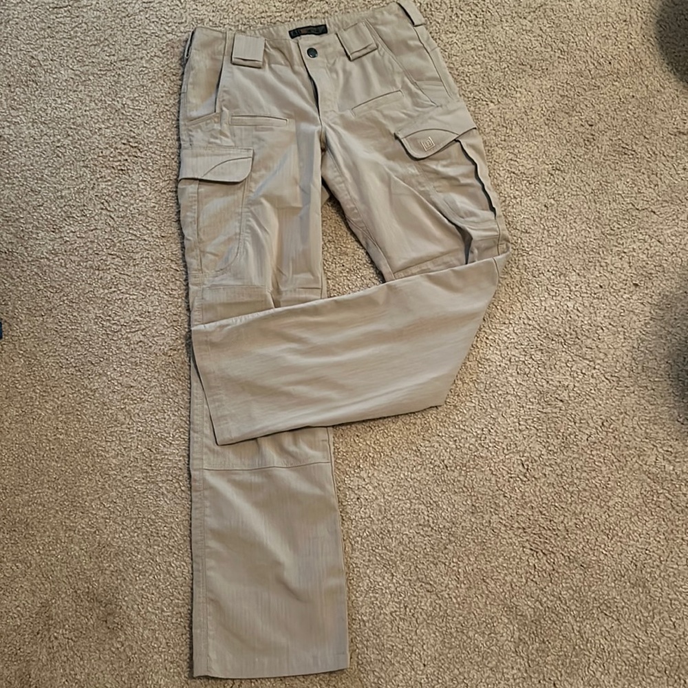 Tan 511 Tactical pants with cargo pockets